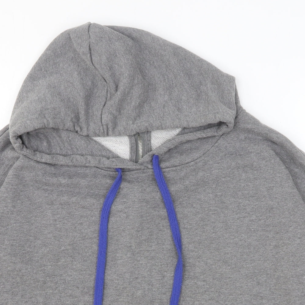 Noisy may Mens Grey Cotton Pullover Hoodie Size XS