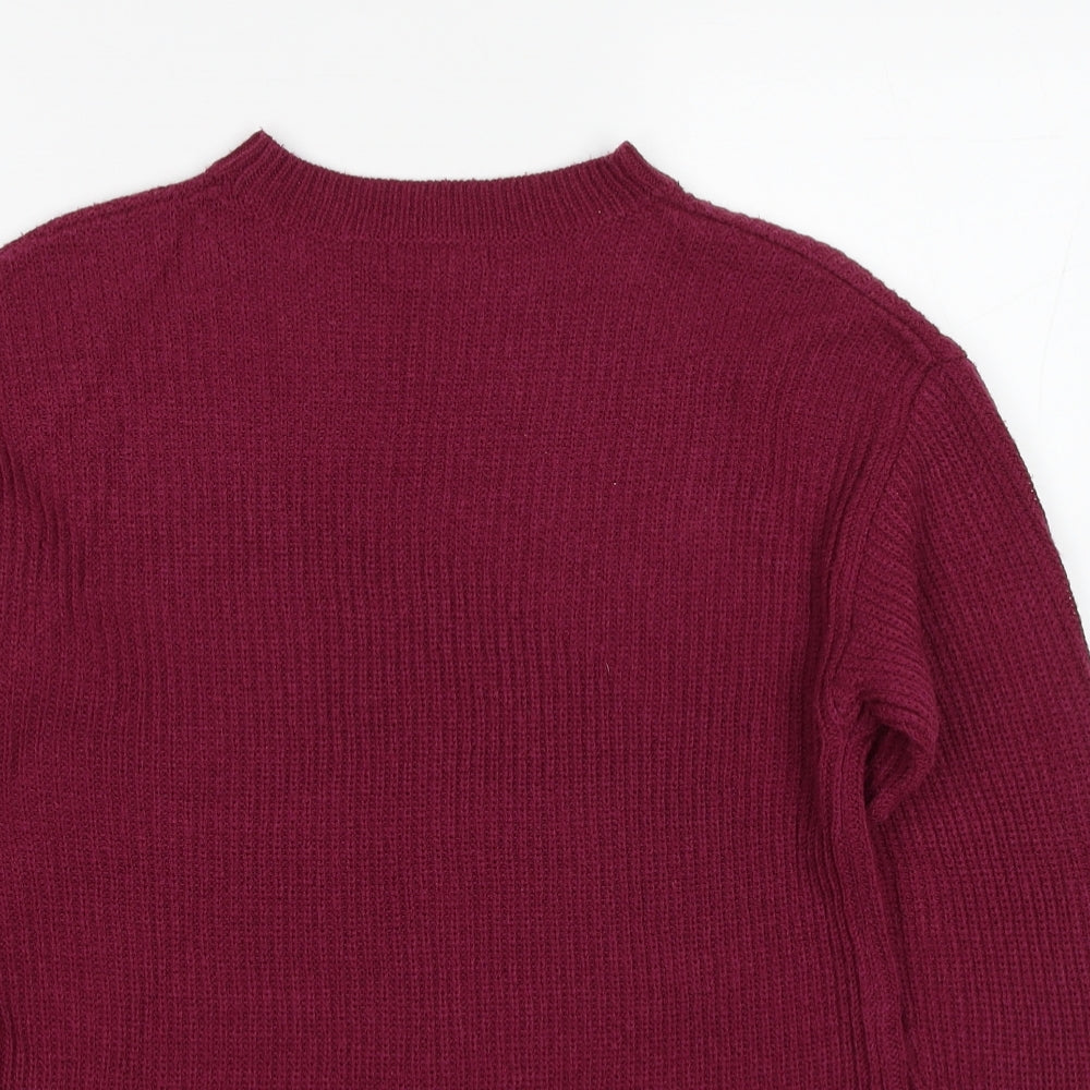 Womens UK Size S Peacocks Purple Pullover Jumper
