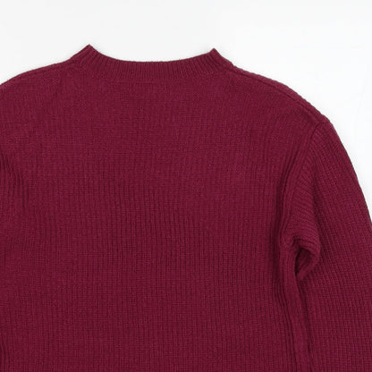 Womens UK Size S Peacocks Purple Pullover Jumper