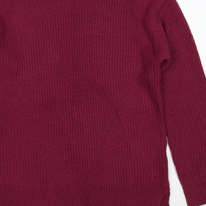 Womens UK Size S Peacocks Purple Pullover Jumper