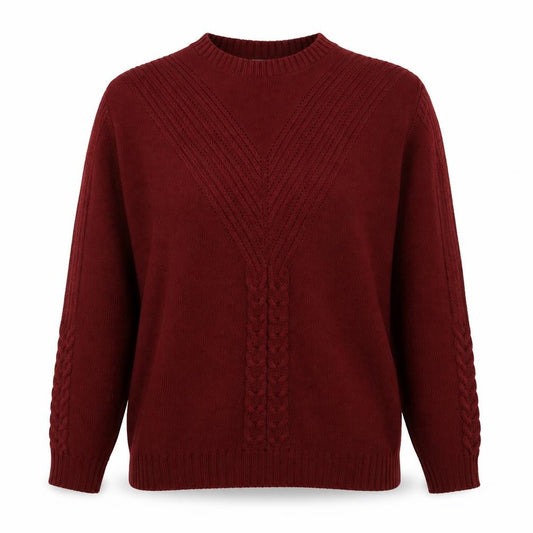 Womens UK Size S Pure & Natural Red Pullover Jumper