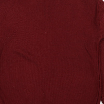Womens UK Size S Pure & Natural Red Pullover Jumper