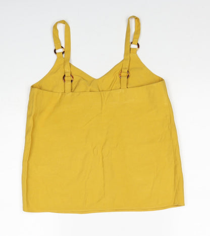 Womens UK Size 6 Topshop Yellow Camisole Tank