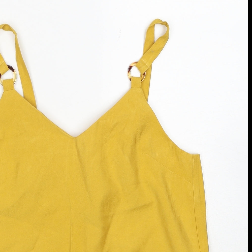 Womens UK Size 6 Topshop Yellow Camisole Tank