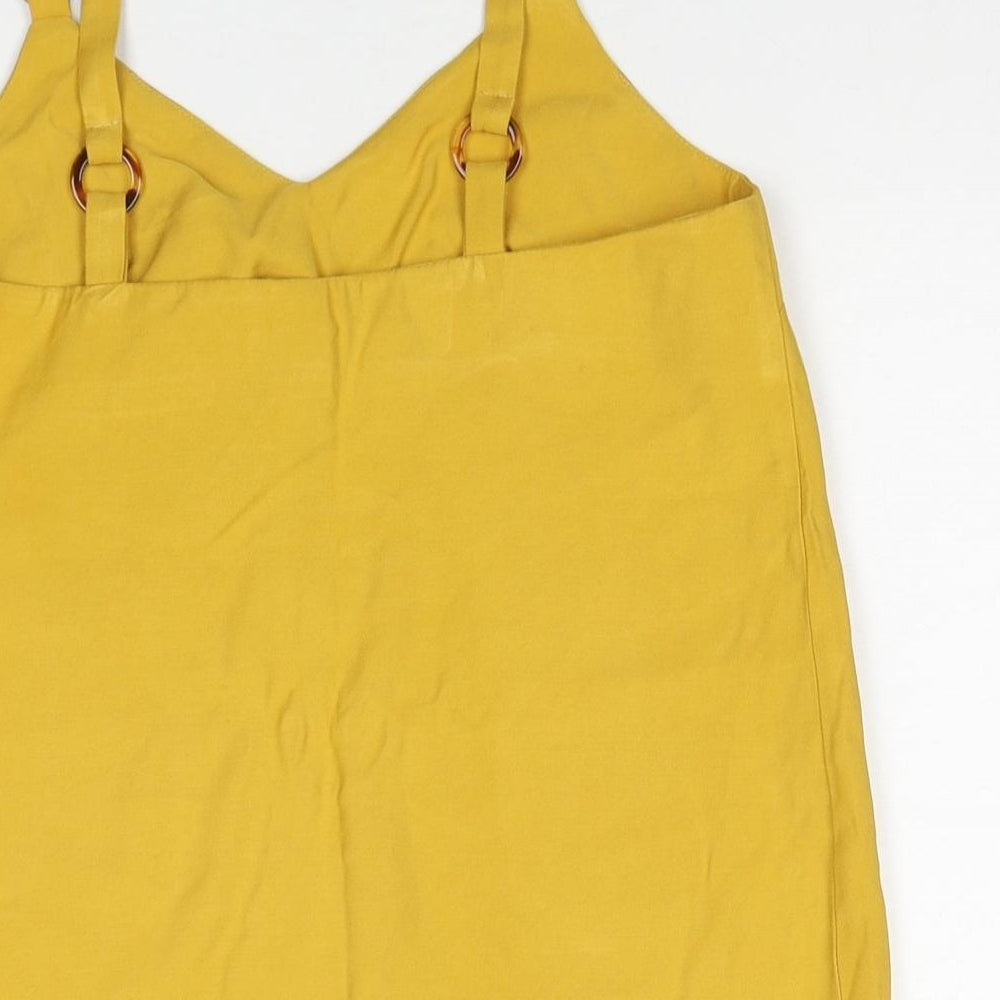 Womens UK Size 6 Topshop Yellow Camisole Tank