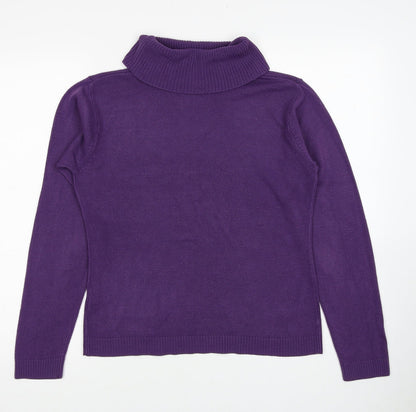 Womens UK Size S Nutshell Purple Pullover Jumper