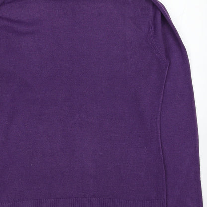 Womens UK Size S Nutshell Purple Pullover Jumper