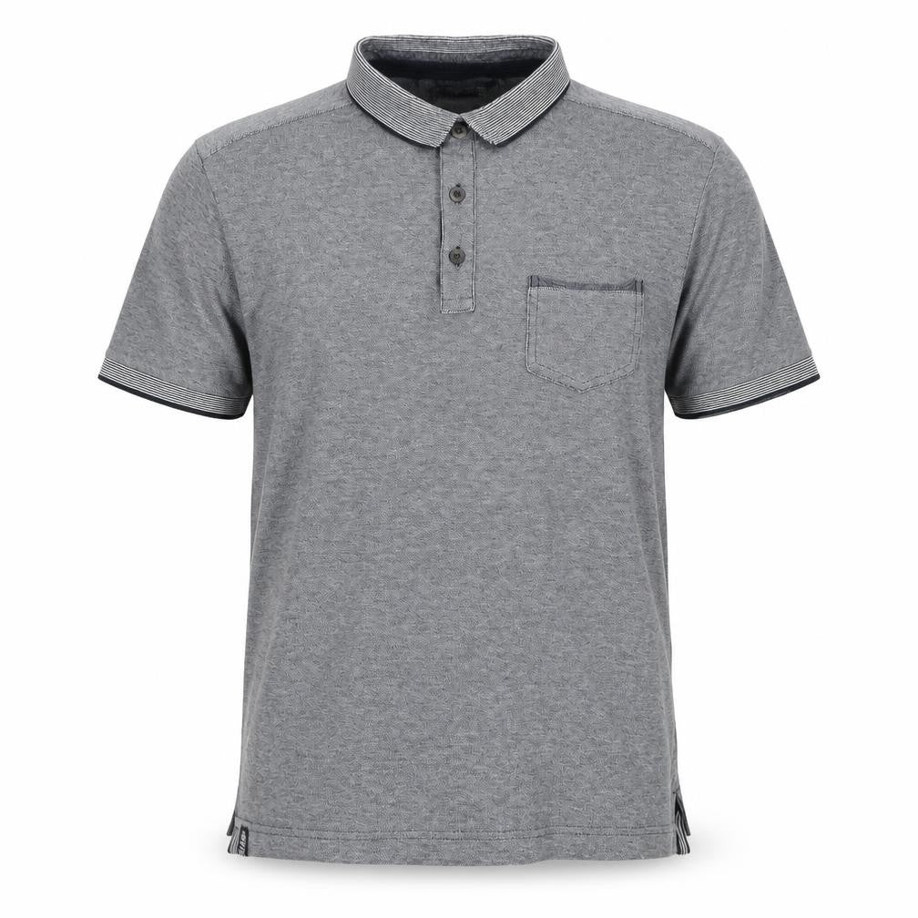 Kensington Boys Grey Cotton Basic Polo Size M Collared Pullover