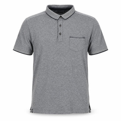 Kensington Boys Grey Cotton Basic Polo Size M Collared Pullover