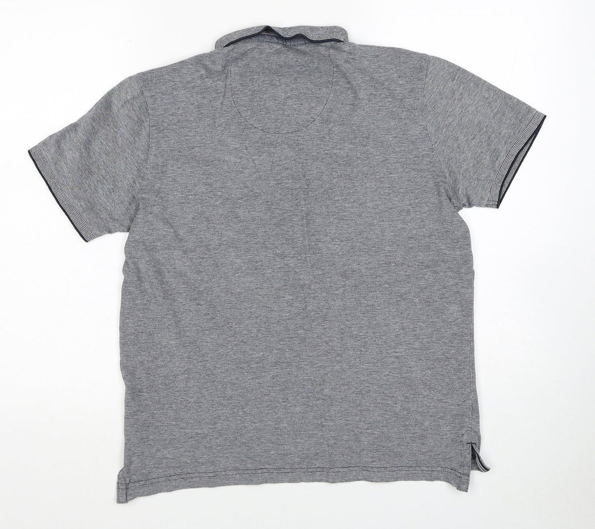 Kensington Boys Grey Cotton Basic Polo Size M Collared Pullover