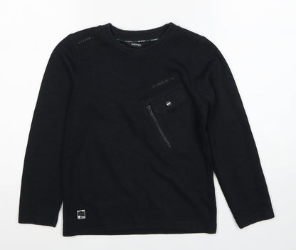 George Boys Black Polyester Pullover Sweatshirt Size 6-7 Years Pullover