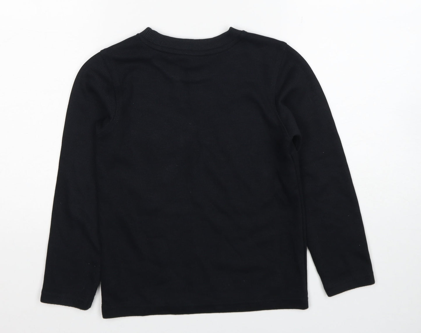 George Boys Black Polyester Pullover Sweatshirt Size 6-7 Years Pullover