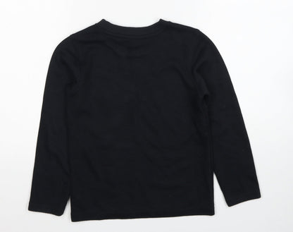 George Boys Black Polyester Pullover Sweatshirt Size 6-7 Years Pullover
