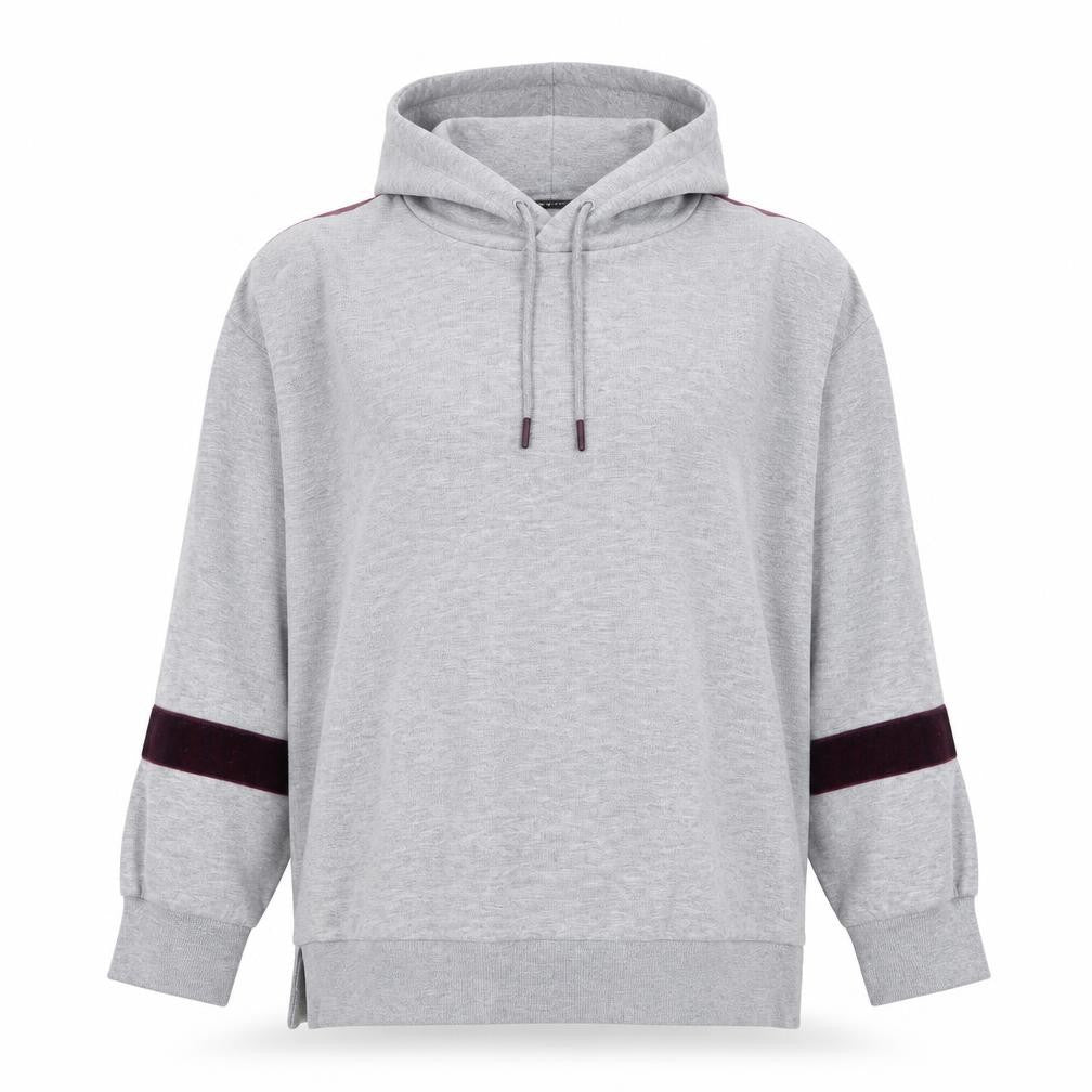 Dunnes Womens Grey Cotton Pullover Hoodie Size M Pullover