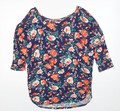 Womens UK Size S Oasis Multicoloured Basic T-Shirt