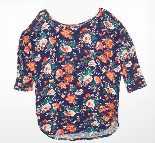 Womens UK Size S Oasis Multicoloured Basic T-Shirt