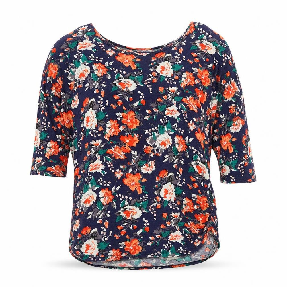 Womens UK Size S Oasis Multicoloured Basic T-Shirt