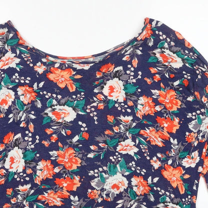 Womens UK Size S Oasis Multicoloured Basic T-Shirt