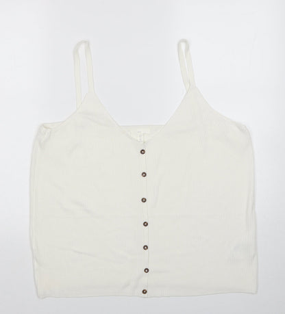 Womens UK Size 2XL H&M White Basic Tank