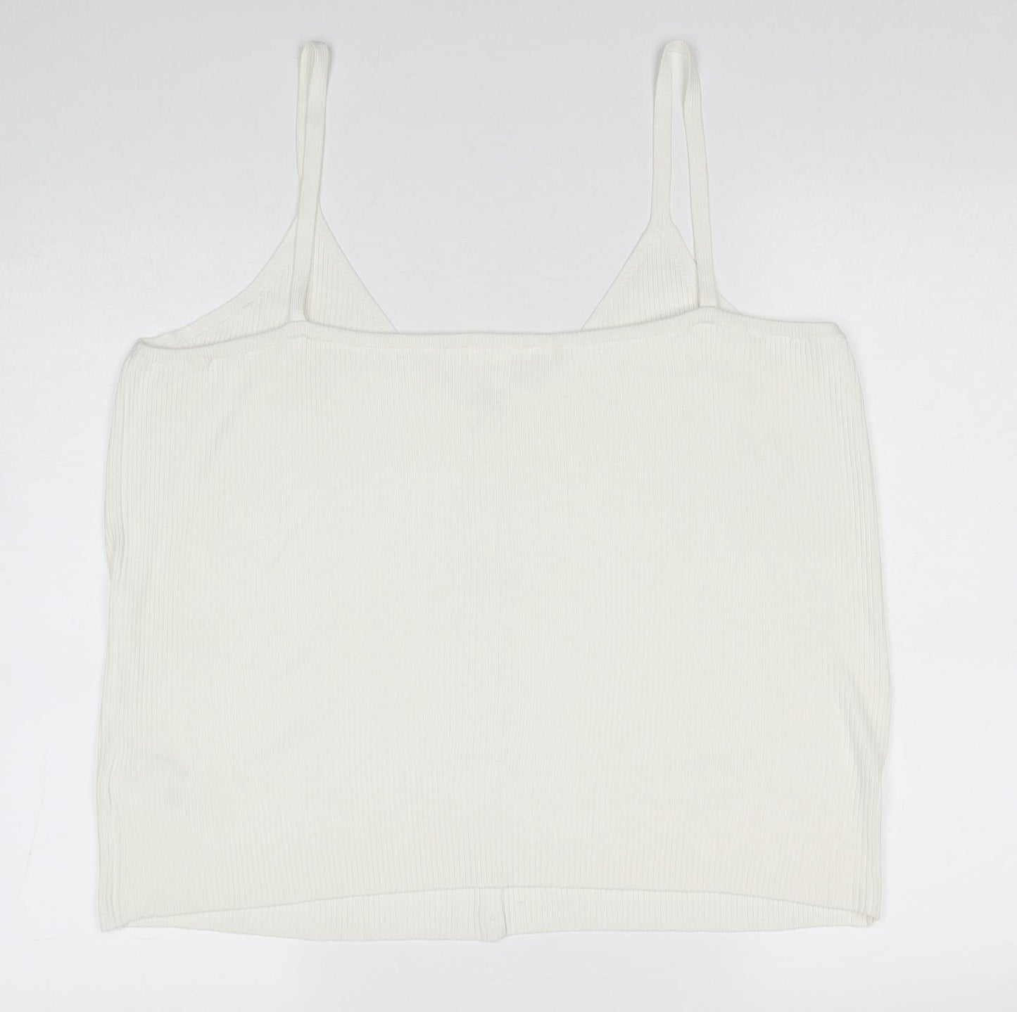 Womens UK Size 2XL H&M White Basic Tank