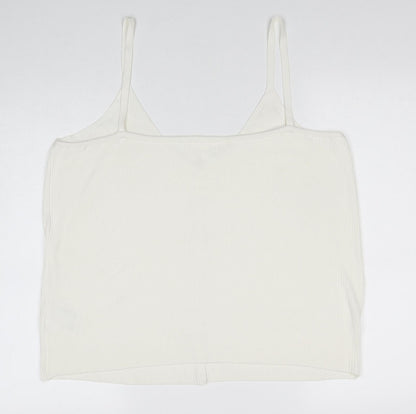 Womens UK Size 2XL H&M White Basic Tank