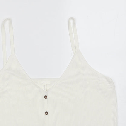 Womens UK Size 2XL H&M White Basic Tank