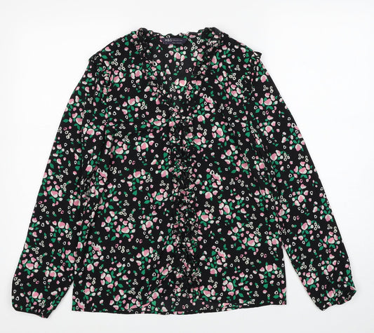 Womens UK Size 8 Marks and Spencer Black Basic Blouse