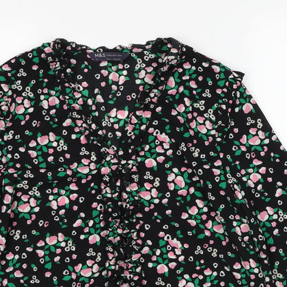 Womens UK Size 8 Marks and Spencer Black Basic Blouse