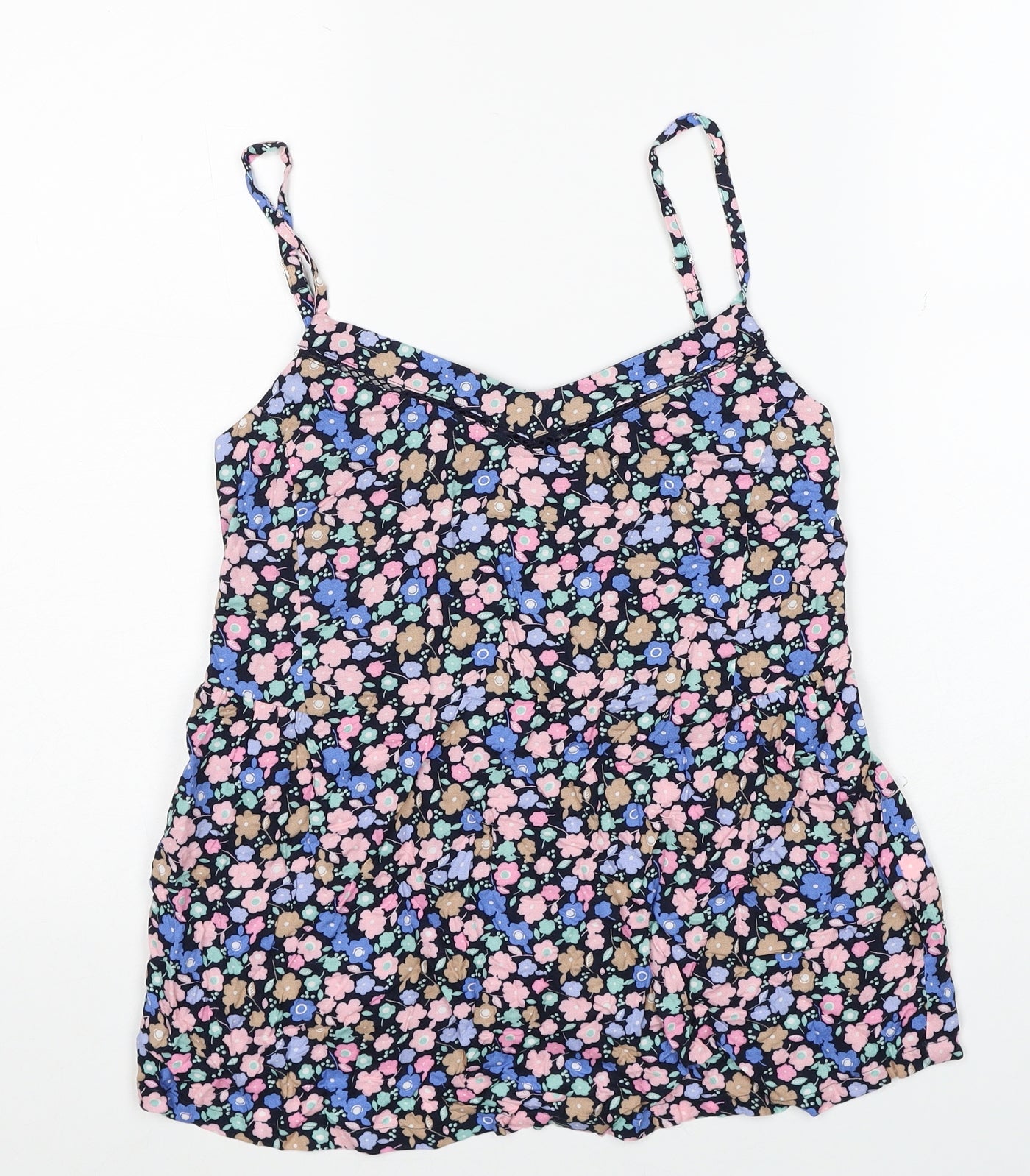 Marks and Spencer Womens Multicoloured Floral Viscose Camisole Blouse Size 6 V-Neck