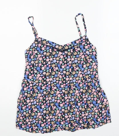 Marks and Spencer Womens Multicoloured Floral Viscose Camisole Blouse Size 6 V-Neck