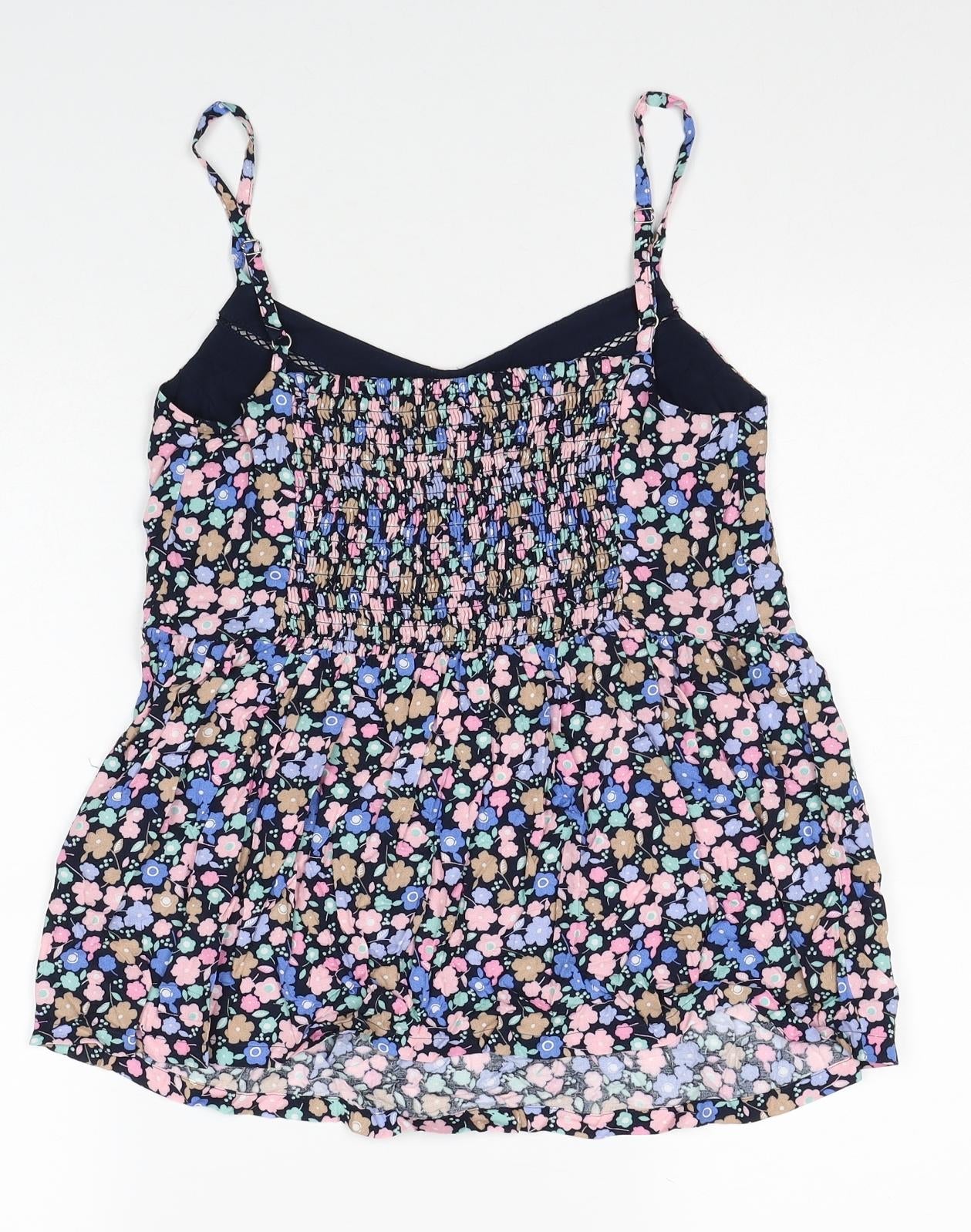 Marks and Spencer Womens Multicoloured Floral Viscose Camisole Blouse Size 6 V-Neck
