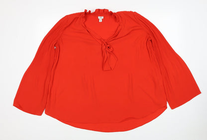 Womens UK Size 8 River Island Red Basic Blouse