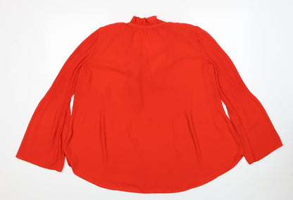 Womens UK Size 8 River Island Red Basic Blouse