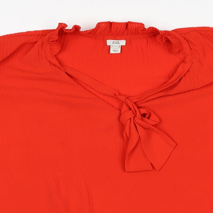 Womens UK Size 8 River Island Red Basic Blouse