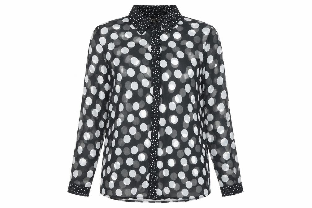 Womens UK Size 8 Lipsy Black Basic Button-Up