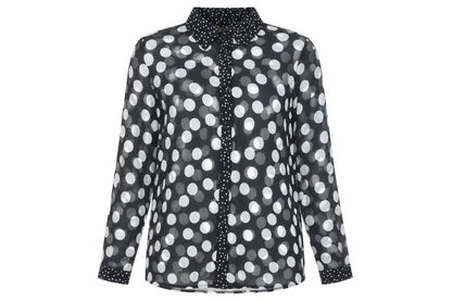Womens UK Size 8 Lipsy Black Basic Button-Up
