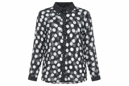 Womens UK Size 8 Lipsy Black Basic Button-Up