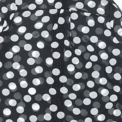 Womens UK Size 8 Lipsy Black Basic Button-Up