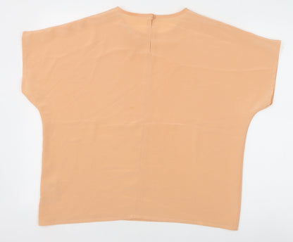 Womens UK Size 16 St Bernard Pink Basic T-Shirt