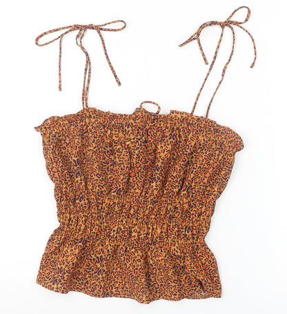 Womens UK Size 6 Topshop Brown Camisole Tank
