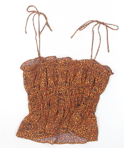 Womens UK Size 6 Topshop Brown Camisole Tank
