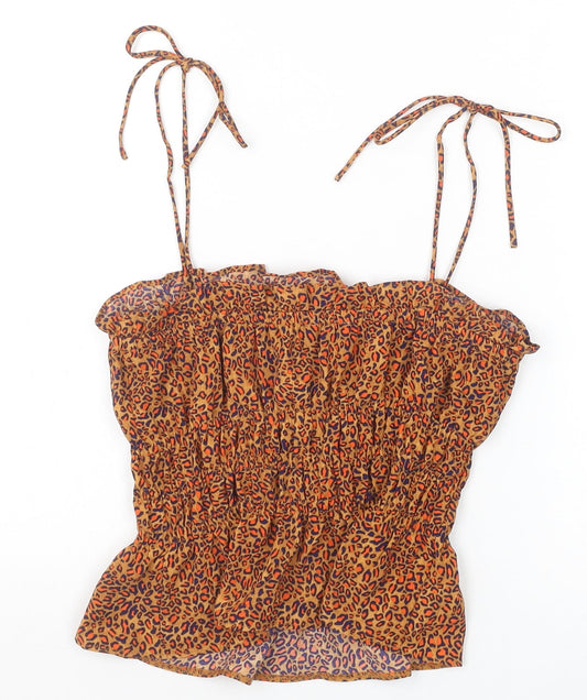 Womens UK Size 6 Topshop Brown Camisole Tank