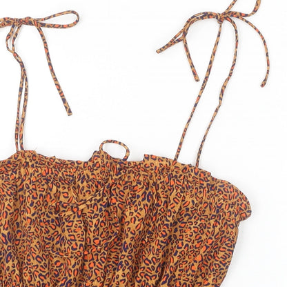 Womens UK Size 6 Topshop Brown Camisole Tank
