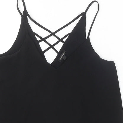 Womens UK Size 8 River Island Black Camisole Tank