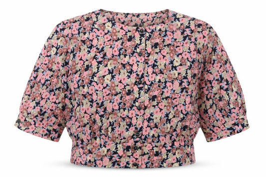 Womens UK Size 18 Littlewoods Pink Cropped Button-Up