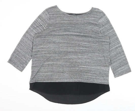 Womens UK Size L The Limited Grey Basic Blouse