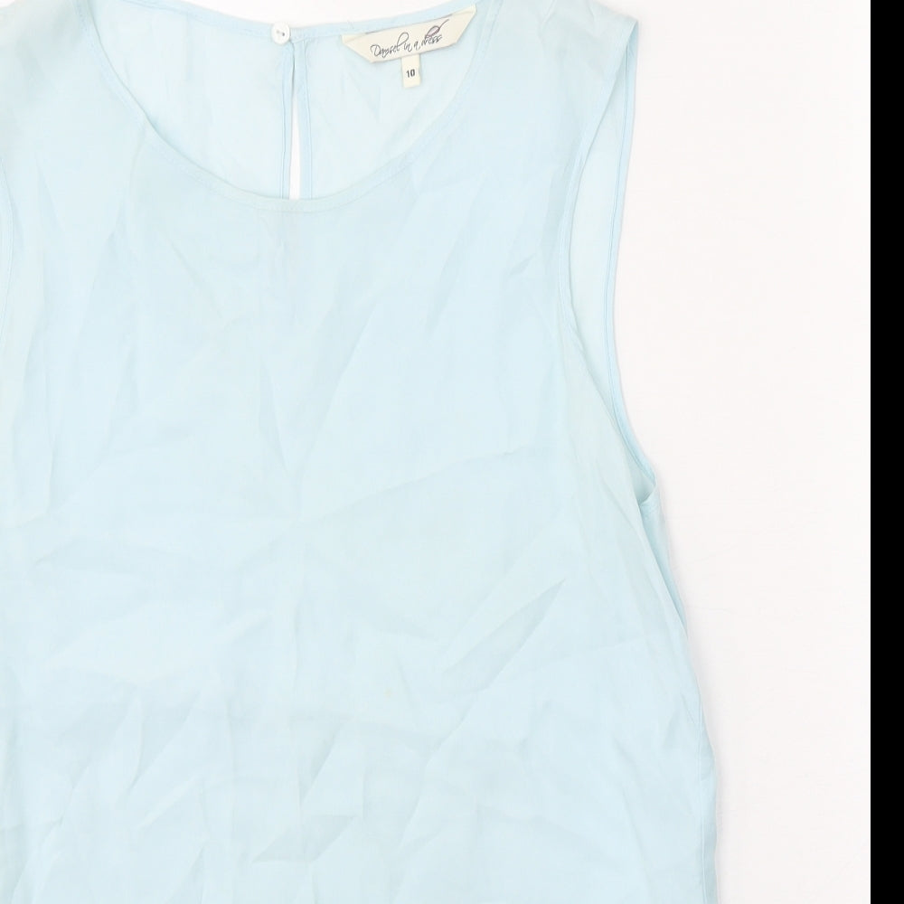 Womens UK Size 10 Damsel in a Dress Blue Basic Tank