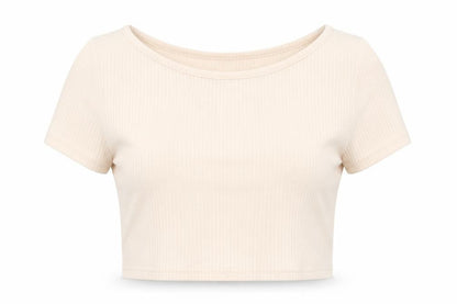 Womens UK Size M Cider Beige Cropped T-Shirt