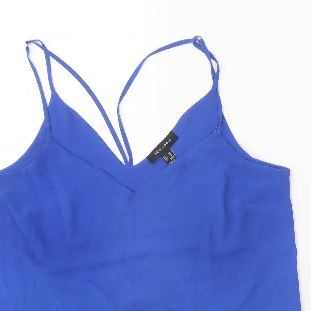 Womens UK Size 12 New Look Blue Camisole Tank