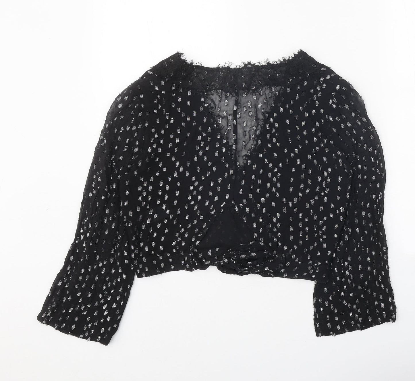 Womens UK Size 10 Preworn Black Basic Blouse